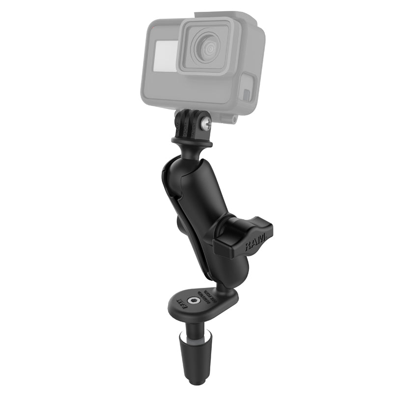 RAM Motorcycle Fork Stem GoPro Action Camera Mount Kit