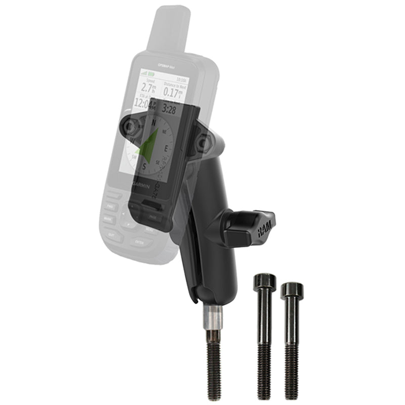 RAM M8 Handlebar Clamp Bolt Garmin Handheld GPS Spine Mount Kit