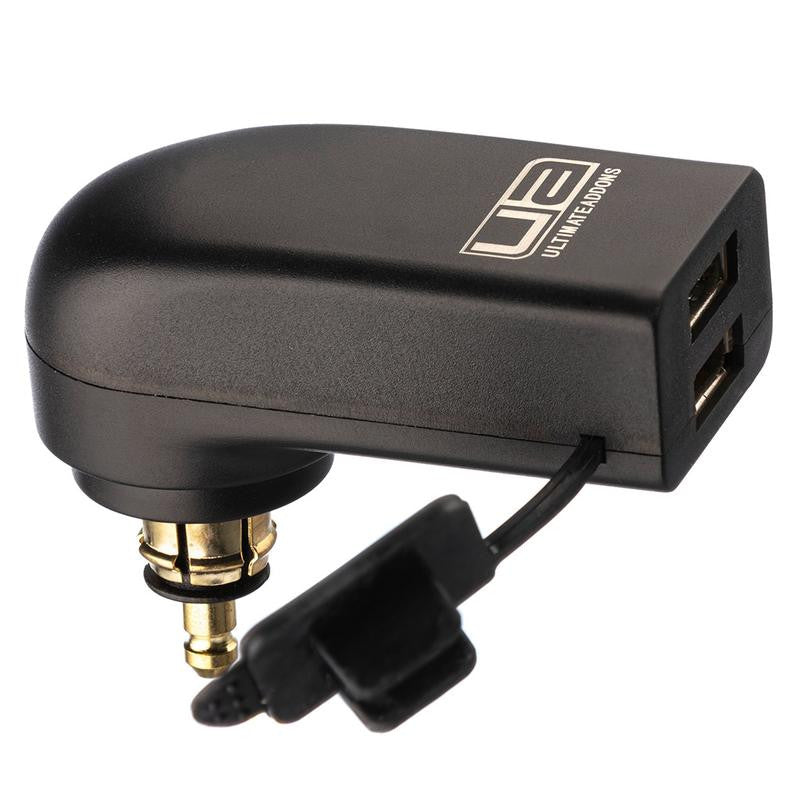 UA Right Angle 4.8A Hella DIN Dual USB Adapter
