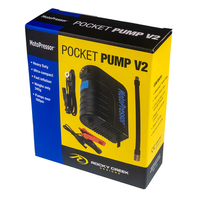 Rocky Creek MotoPressor Pocket Pump V2 Tyre Inflator