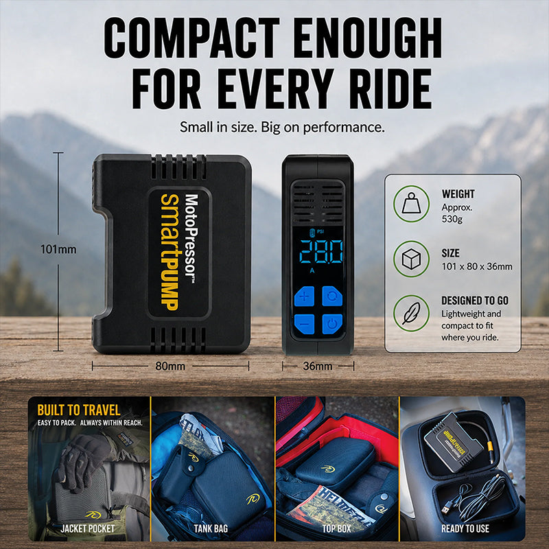 Rocky Creek MotoPressor SmartPUMP Cordless & 12V Tyre Inflator