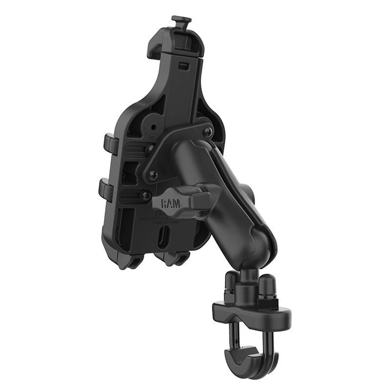RAM U-Bolt Handlebar Quick-Grip Pro Phone Holder with 15W Qi2 Wireless Charger 1" Ball