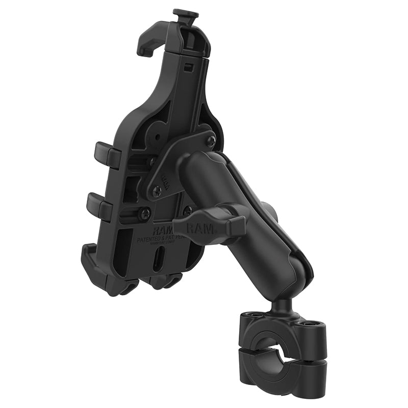 RAM Torque 19mm-25mm Handlebar Rail Quick Grip Pro Phone Kit 1" Ball