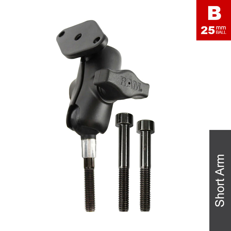 RAM Motorcycle M8 Handlebar Clamp Bolt Kit 1" Ball RAMB186UA